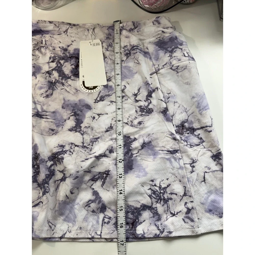N'vo‎ Layla Skort Lavender Marble Print LivCool UPF 50 Golf Tennis Skirt Med NWT